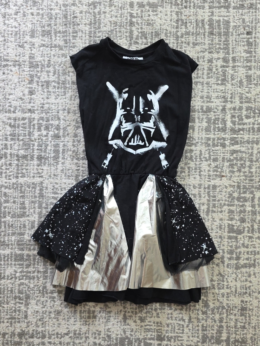 nununu Star Wars Black and Silver Star Speckled Dress